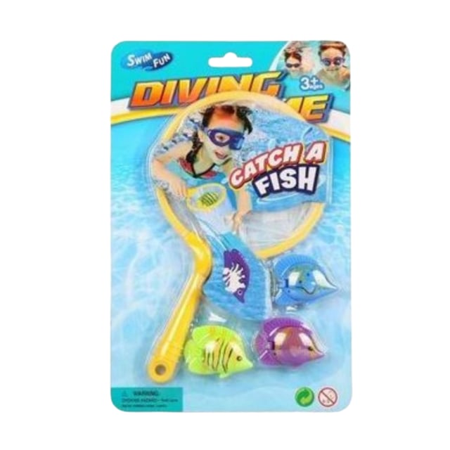 Suntoy Dyklek Fisk Med Håv | Baby, barn & förälder - Bada & simma - Badleksaker | Apoteka