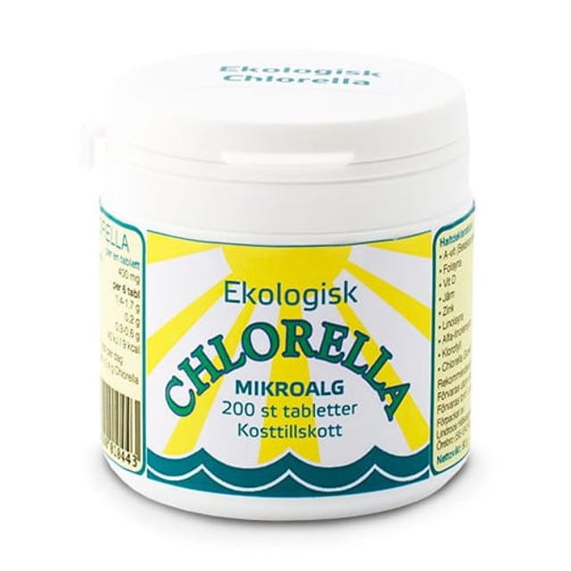 Lindroos Chlorella Mikroalg 200 tabletter | Vitaminer & kosttillskott - Växtbaserade kosttillskott | Apoteka