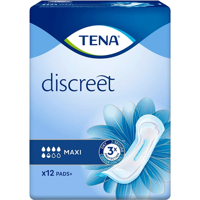 TENA Discreet Maxi 12 st | Intimvård - Underlivsbesvär - Inkontinens,Intimvård - Mensskydd - Trosskydd | Apoteka