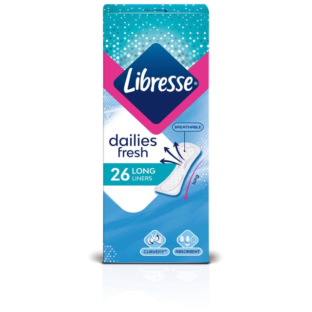 Libresse Dailies Fresh Long Trosskydd 26 st | Intimvård - Mensskydd - Trosskydd | Apoteka