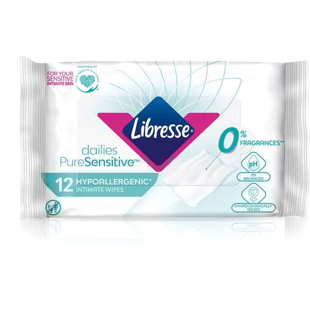 Libresse PureSensitive Intimservetter 12 st | Intimvård - Intimhygien - Intimservetter | Apoteka