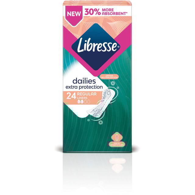 Libresse Dailies Extra Protection Regular Trosskydd 24 st | Intimvård - Mensskydd - Trosskydd | Apoteka