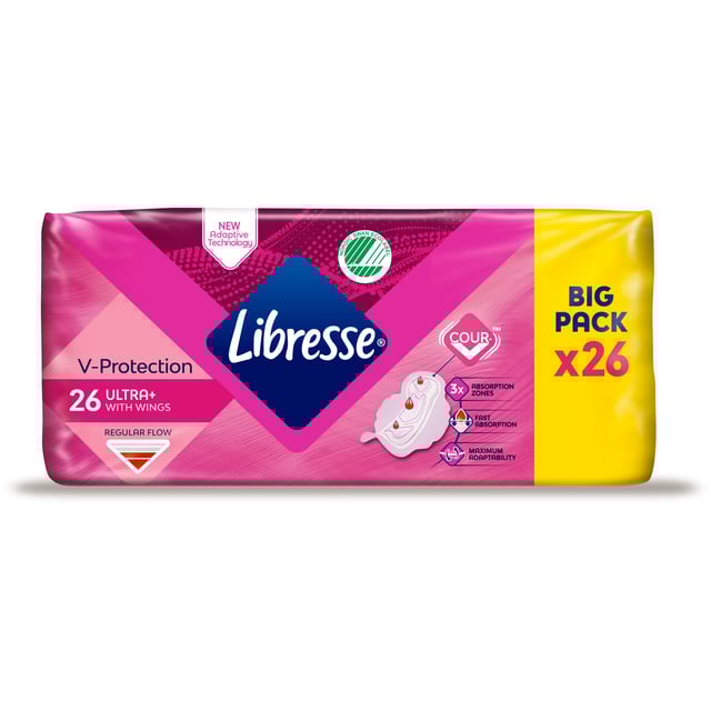 Libresse Bindor Ultra+ Wing 26 st | Intimvård - Mensskydd - Binda | Apoteka