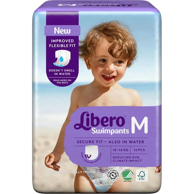 Libero Swimpants Medium 10-16 kg 12 st | Baby, barn & förälder - Blöjor & våtservetter - Blöjor,Baby, barn & förälder - Bada & simma - Badkläder för barn | Apoteka