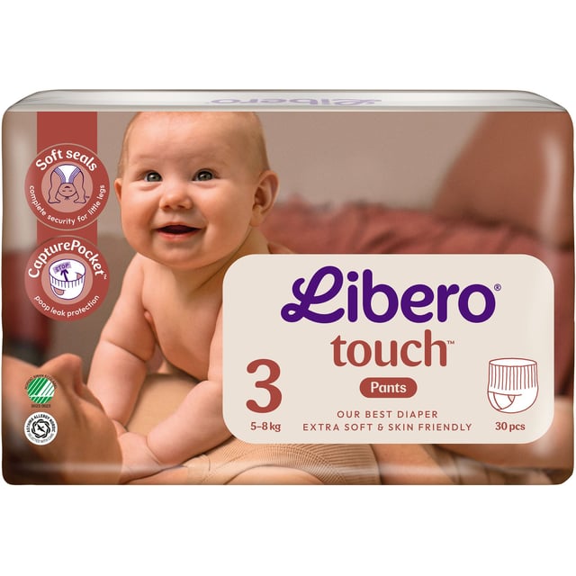 Libero Touch 3 Blöjor (5-8 kg) 30 st | Baby, barn & förälder - Blöjor & våtservetter - Blöjor | Apoteka