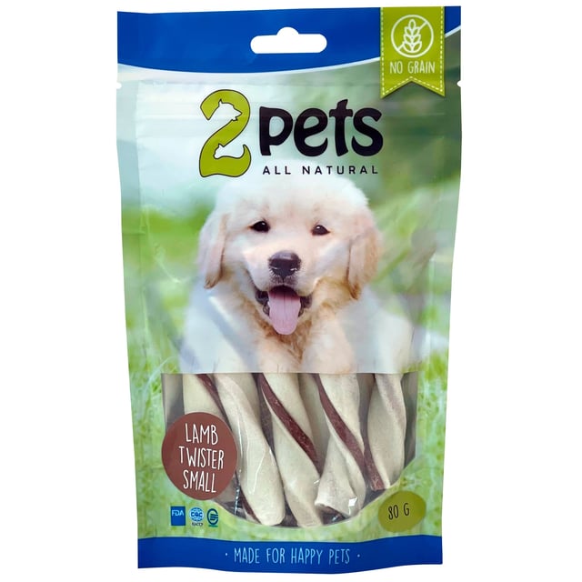 TRIXIE 2pets Tuggtwister Lamm Small 80 g | Djur - Djurgodis - Hundben & tuggben | Apoteka