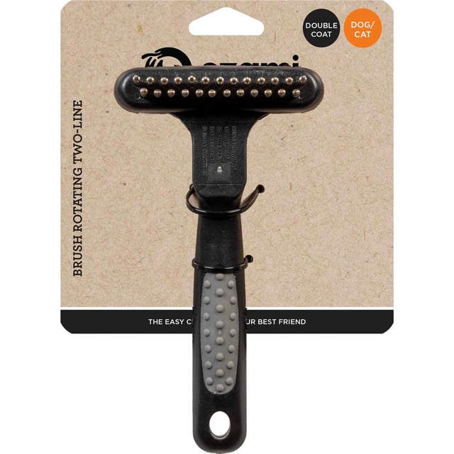 Ozami Brush Rotating Two-Line 16,9x9x5 cm | Djur - Pälsvård - Pälsborstar & kammar,Djur - Pälsvård - Pälsvård för katter,Djur - Pälsvård - Pälsvård för hundar | Apoteka