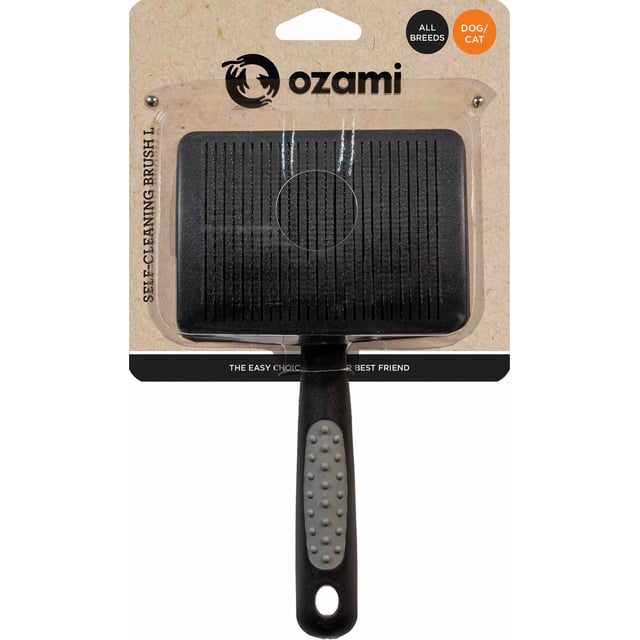 Ozami Brush Self-Cleaning Large 19,5x11x5 cm | Djur - Pälsvård - Pälsborstar & kammar,Djur - Pälsvård - Pälsvård för katter,Djur - Pälsvård - Pälsvård för hundar | Apoteka