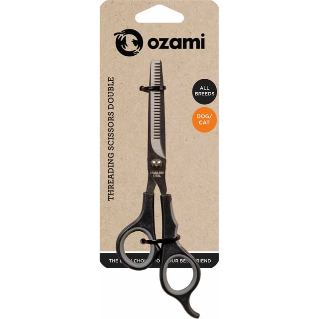 Ozami Threading Scissors Double 17,8 cm | Djur - Pälsvård - Saxar & effileringssaxar,Djur - Pälsvård - Pälsvård för katter,Djur - Pälsvård - Pälsvård för hundar | Apoteka