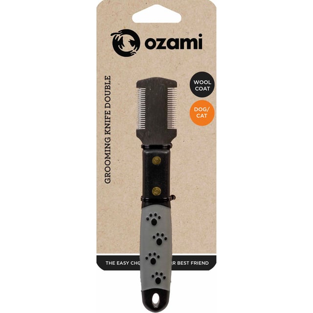 Ozami Grooming Knife Double 15,5x2,8x1,8 cm | Djur - Pälsvård - Pälsborstar & kammar,Djur - Pälsvård - Pälsvård för katter,Djur - Pälsvård - Pälsvård för hundar | Apoteka