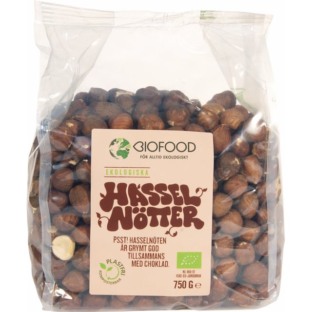 Biofood Hasselnötter 750g | Mat & dryck - Snacks & godis - Naturgodis,Mat & dryck - Skafferi - Torkad frukt, nötter & frön | Apoteka