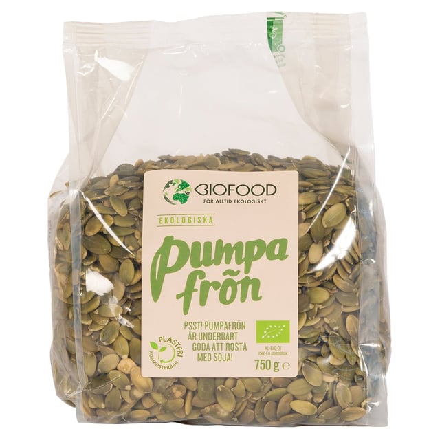 Biofood Pumpafrön 750 g | Mat & dryck - Snacks & godis - Naturgodis,Mat & dryck - Skafferi - Torkad frukt, nötter & frön | Apoteka
