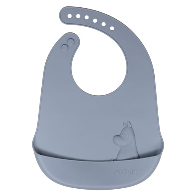 Produktfoto för Rätt Start Mumin Haklapp Silikon (Sky Blue)