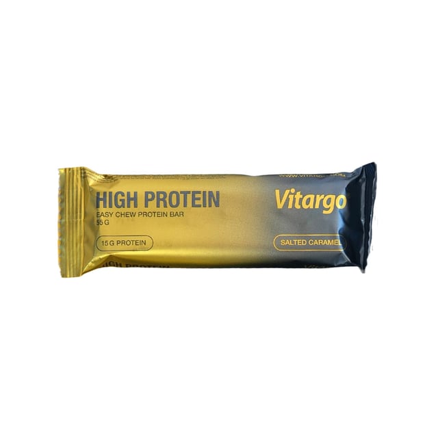 Vitargo High Proteinbar Salted Caramel 55 g | Träning - Proteintillskott - Proteinbar | Apoteka