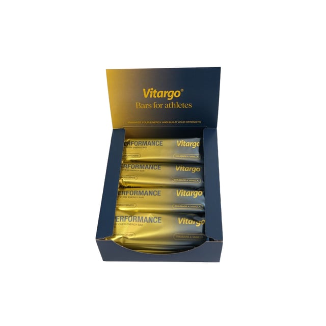 Vitargo Performance Bar Rhubarb & Vanilla 55 g 12 st/box | Träning - Proteintillskott - Proteinbar,Mat & dryck - Bars - Proteinbars | Apoteka
