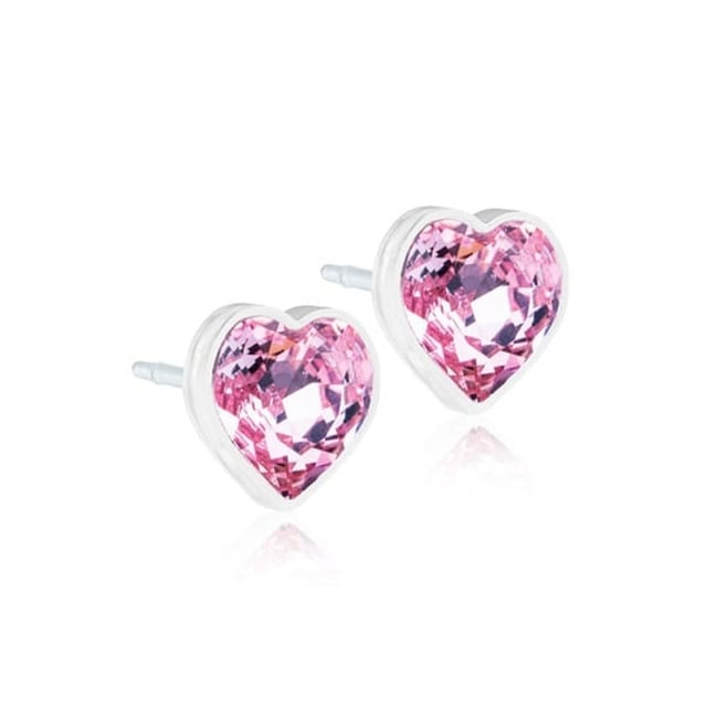 Blomdahl Örhängen MP Heart 6 mm Light Rose 1 par