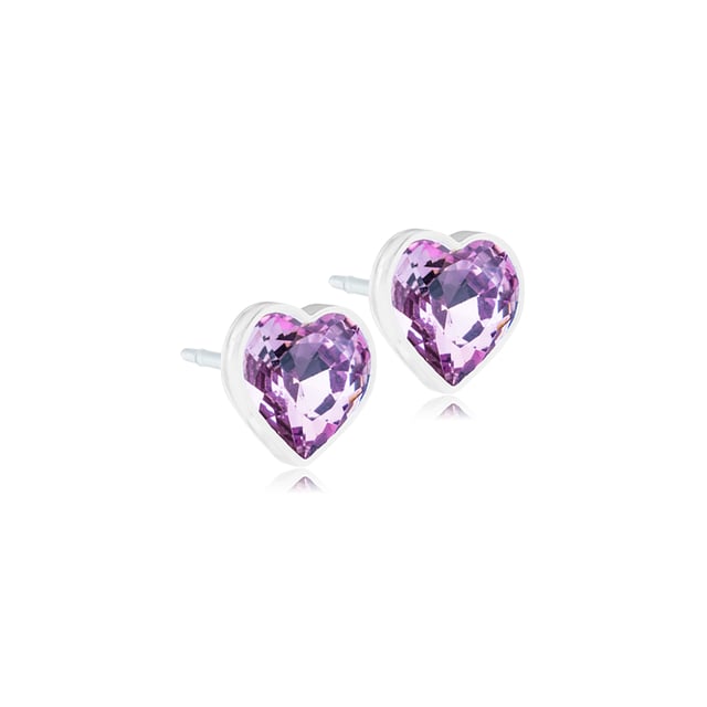 Blomdahl Örhänge MP Heart 6 mm Light Amethyst 1 par