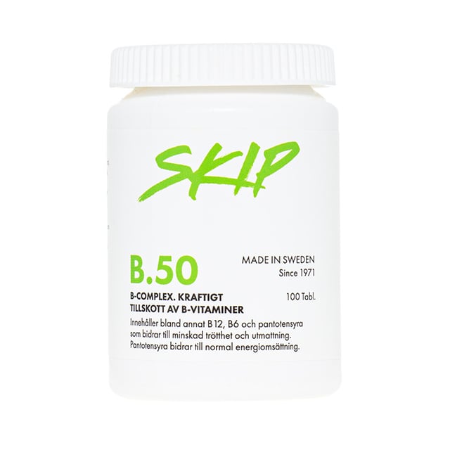 Skip B.50 B-complex 100 tab | Vitaminer & kosttillskott - Vitaminer & mineraler - B-vitaminer - B-vitaminkomplex | Apoteka
