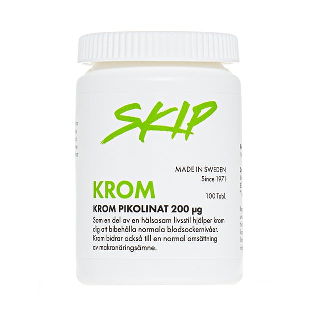 Skip Krom 100 tab | Vitaminer & kosttillskott - Vitaminer & mineraler - Krom | Apoteka