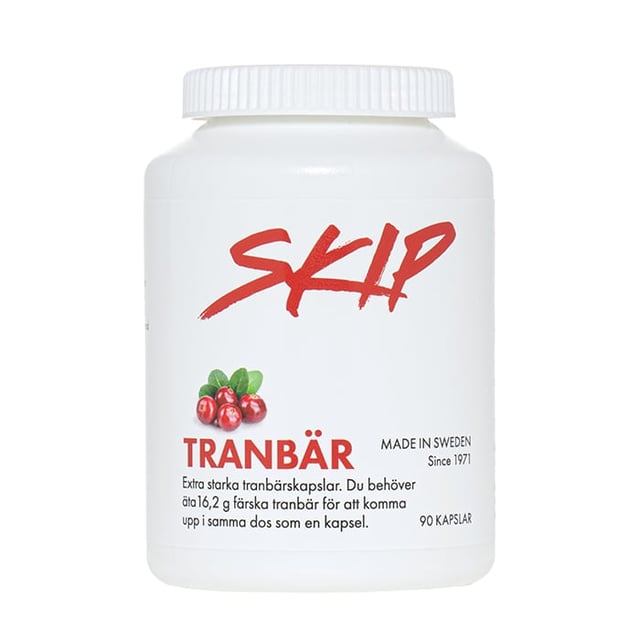 Skip Tranbär 90 kapslar | Vitaminer & kosttillskott - Tranbär | Apoteka