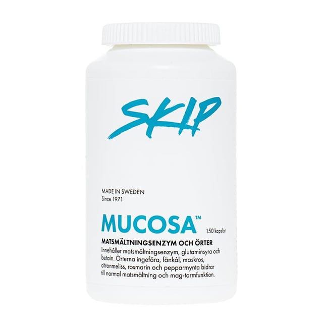 Skip Mucosa 150 st | Vitaminer & kosttillskott - Kosttillskott för mage - Matsmältningsenzymer | Apoteka