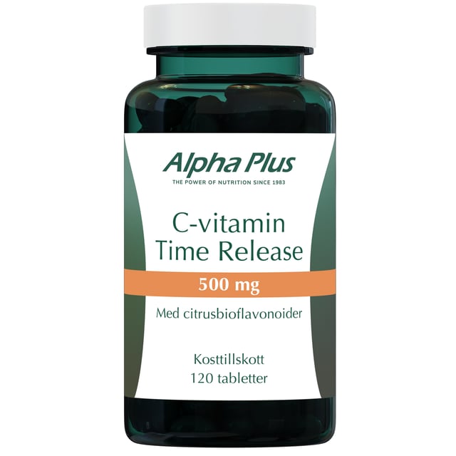 Alpha Plus C-vitamin Time Release 500 mg 120 tabletter | Vitaminer & kosttillskott - Vitaminer & mineraler - C-vitamin | Apoteka