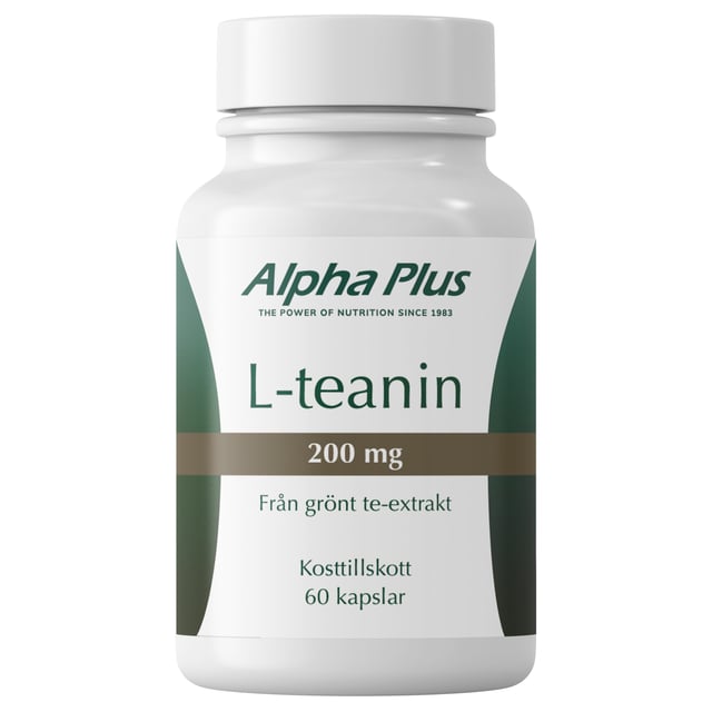 Alpha Plus L-teanin 200 mg 60 kapslar | Vitaminer & kosttillskott - Energi & fokus | Apoteka