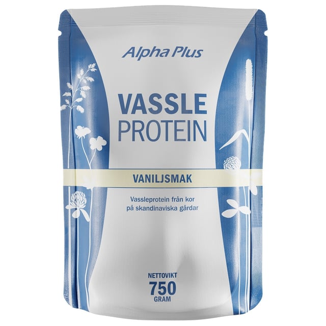 Alpha Plus Vassleprotein vaniljsmak 750 g | Träning - Proteintillskott - Proteinpulver - Vassleprotein | Apoteka