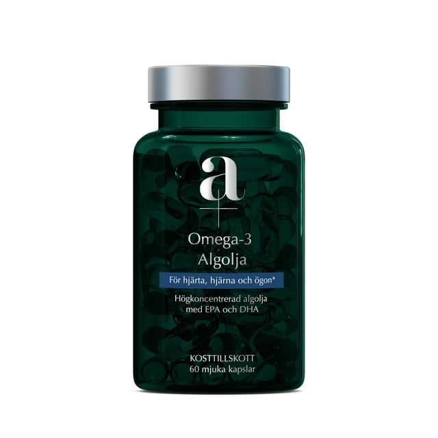 A+ Omega-3 Algolja 60 mjuka kapslar | Vitaminer & kosttillskott - Omega-3 & fettsyror | Apoteka