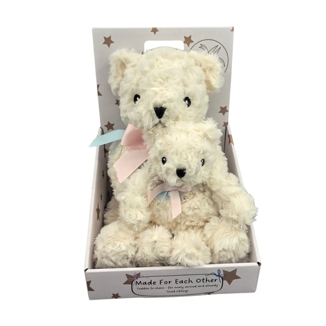 Carlo Baby Syskonnalle Stor & Liten Benvit | Baby, barn & förälder - Leksaker - Gosedjur | Apoteka