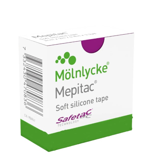 Mölnlycke Health Care Mepitac Soft Silicone Fixeringstejp 4 cm x 1,5 m | Sår, bett & stick - Sår - Kirurgtejp,Hjälpmedel & säkerhet - Stomi | Apoteka