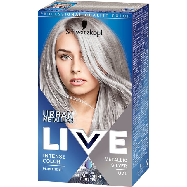 Schwarzkopf LIVE Intense Color U71 Metallic Silver | Hårvård - Hårfärg - Permanent hårfärg | Apoteka