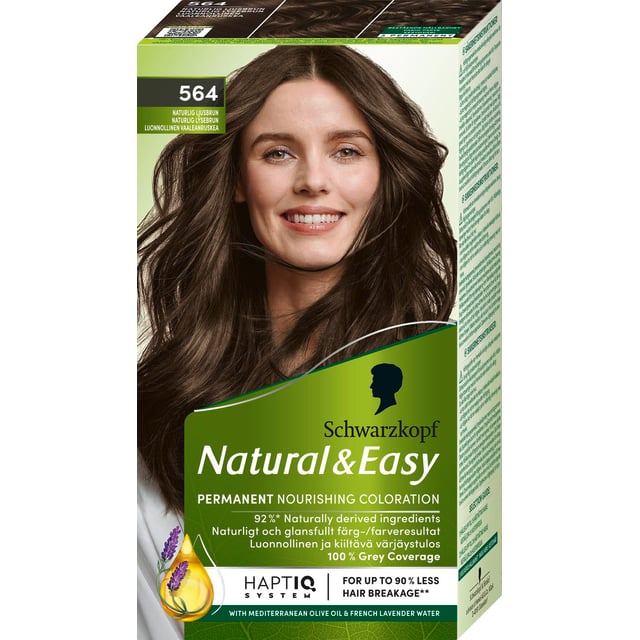 Schwarzkopf Natural & Easy Hårfärg 564 Naturlig Ljusbrun | Hårvård - Hårfärg - Permanent hårfärg | Apoteka