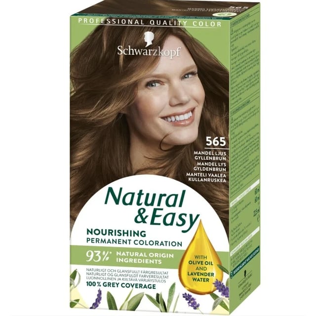 Schwarzkopf Natural & Easy 565 Mandel Ljus Gyllenbrun 1 st | Hårvård - Hårfärg - Permanent hårfärg | Apoteka