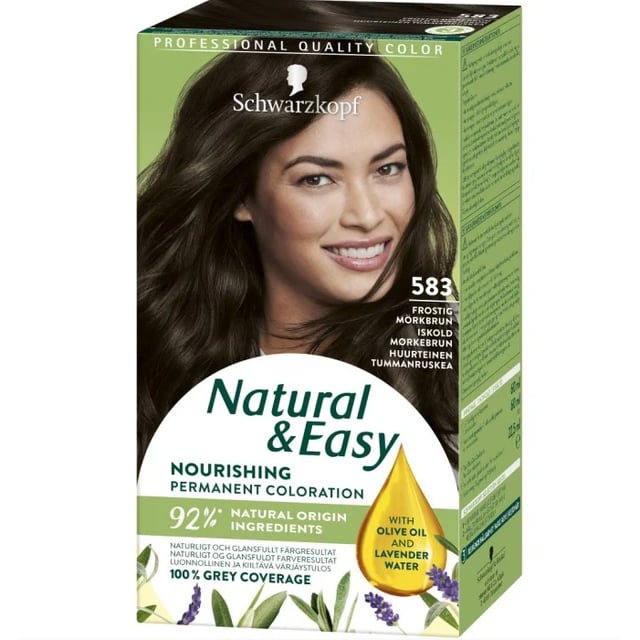 Schwarzkopf Natural & Easy 583 Frostig Mörkbrun 1 st | Hårvård - Hårfärg - Permanent hårfärg | Apoteka