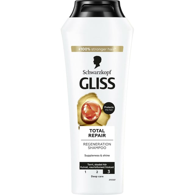 Schwarzkopf Gliss Total Repair Shampoo 250 ml | Hårvård - Schampo - Schampo för skadat hår | Apoteka