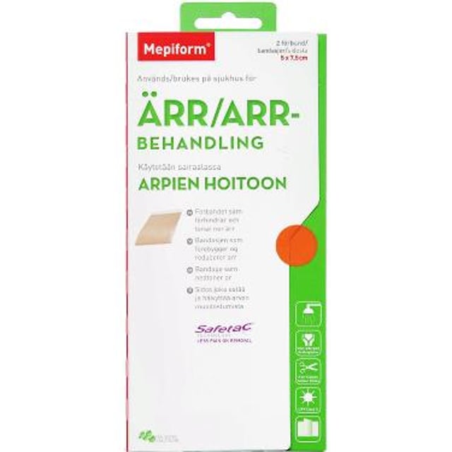 Mepiform 5x7,5 cm 2 st | Sår, bett & stick - Sår - Ärr | Apoteka