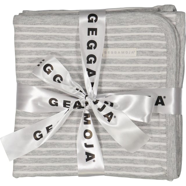 Geggamoja Babyfilt Bambu Classic Vit/Grå One Size | Baby, barn & förälder - Babyfiltar | Apoteka