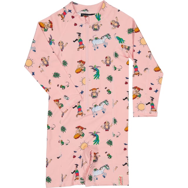 Geggamoja UV-Dräkt Pippi Långstrump Rosa Stl 62/68 | Baby, barn & förälder - Solskydd för barn - UV-kläder för barn - UV-dräkt | Apoteka