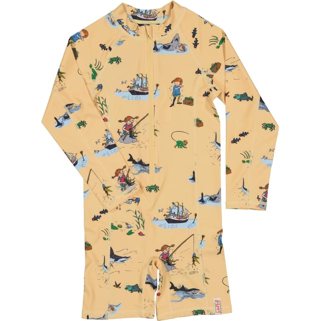 Geggamoja UV-Dräkt Pippi Långstrump Gul Stl 62/68 | Baby, barn & förälder - Solskydd för barn - UV-kläder för barn - UV-dräkt | Apoteka