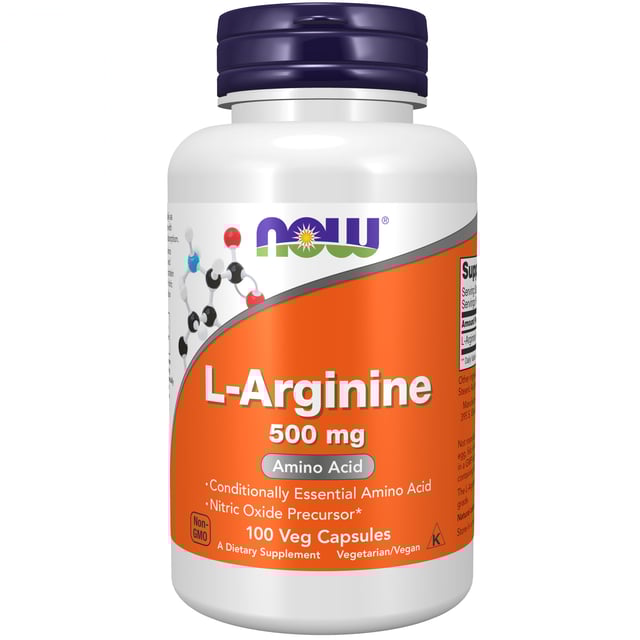 NOW L-arginine 500 mg 100 kapslar | Träning - Aminosyror - L-Arginin,Vitaminer & kosttillskott - Aminosyror | Apoteka