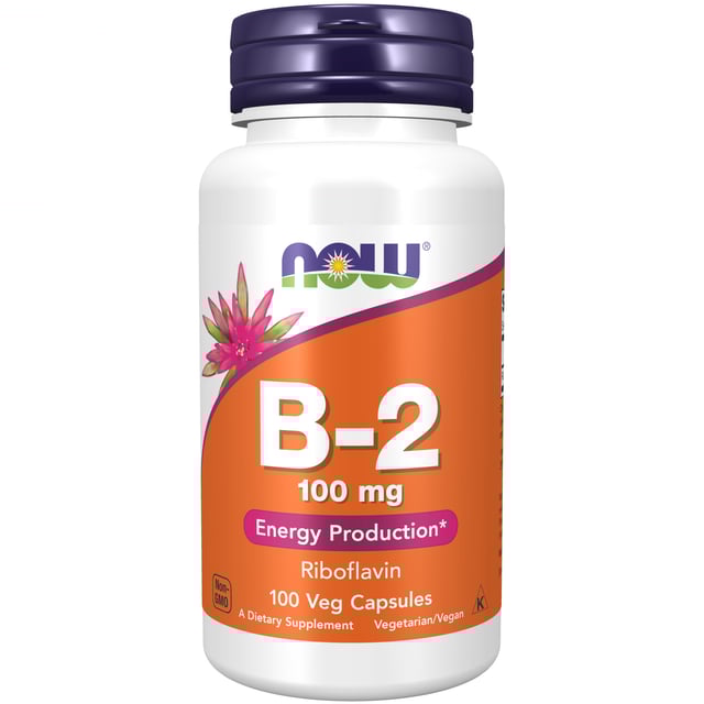 NOW B2 Vitamin 100mg 100 kapslar | Vitaminer & kosttillskott - Vitaminer & mineraler - B-vitaminer - Vitamin B2 Riboflavin | Apoteka