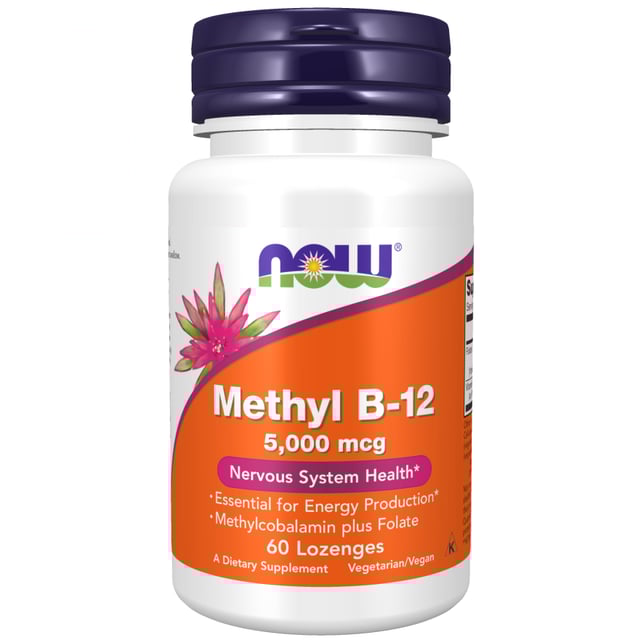 NOW Methyl B-12 5000mcg 60 sugtabletter | Vitaminer & kosttillskott - Vitaminer & mineraler - B-vitaminer - Vitamin B12 Kobalamin,Vitaminer & kosttillskott - Kosttillskott för veganer & vegetarianer | Apoteka