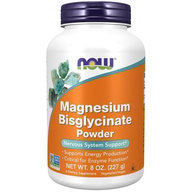 NOW Magnesium Bisglycinate Powder 227 g | Vitaminer & kosttillskott - Vitaminer & mineraler - Magnesium | Apoteka