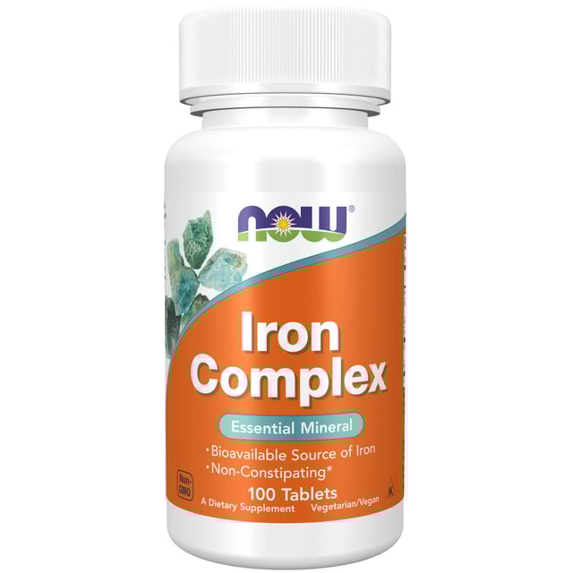 NOW Iron Complex 100 tabletter | Vitaminer & kosttillskott - Vitaminer & mineraler - Järn | Apoteka