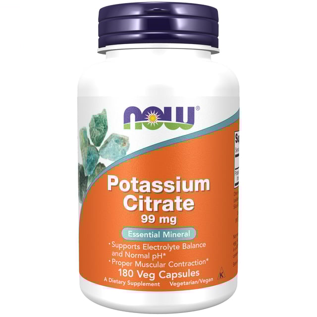 NOW Potassium Citrate 180 kapslar | Vitaminer & kosttillskott - Vitaminer & mineraler - Kalium | Apoteka