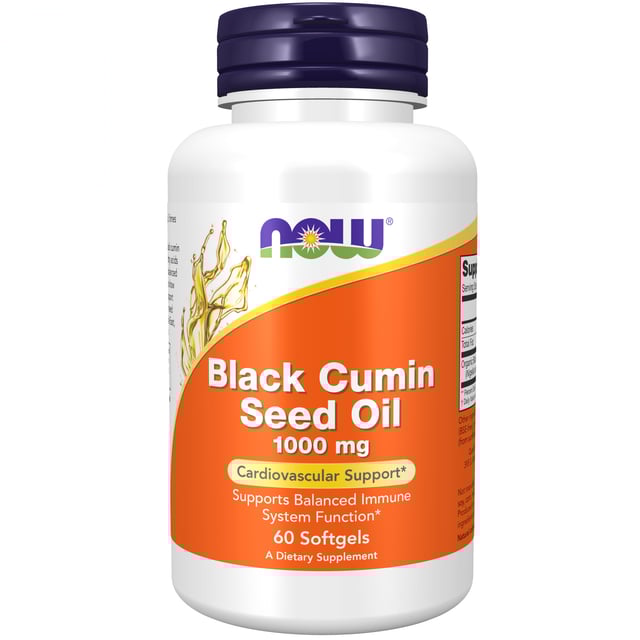 NOW Black Cumin Seed Oil 1000 mg 60 softgels | Vitaminer & kosttillskott - Immunförsvar | Apoteka