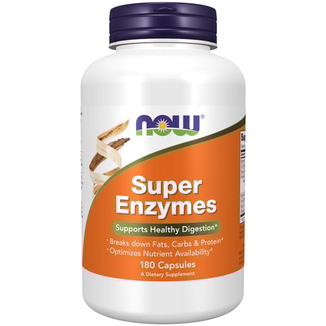 NOW Super Enzymes 180 kaplsar | Vitaminer & kosttillskott - Kosttillskott för mage - Matsmältningsenzymer | Apoteka