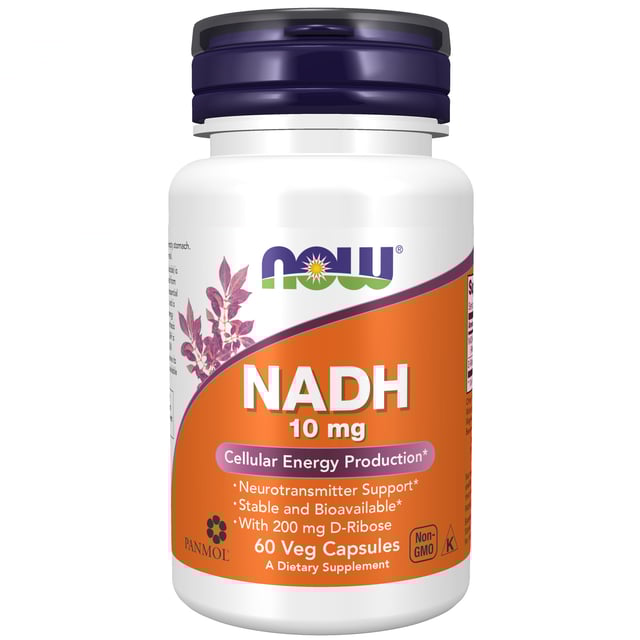 NOW NADH 10mg + 200mg Ribose 60 vegkapslar | Vitaminer & kosttillskott - Energi & fokus | Apoteka