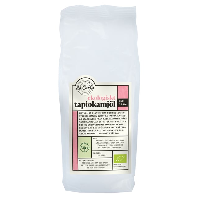 Da Carla Ekologiskt Mjöl av Tapioka 350 g | Mat & dryck - Skafferi - Mjöl, gryn & bakmixer,Mat & dryck - Glutenfritt | Apoteka
